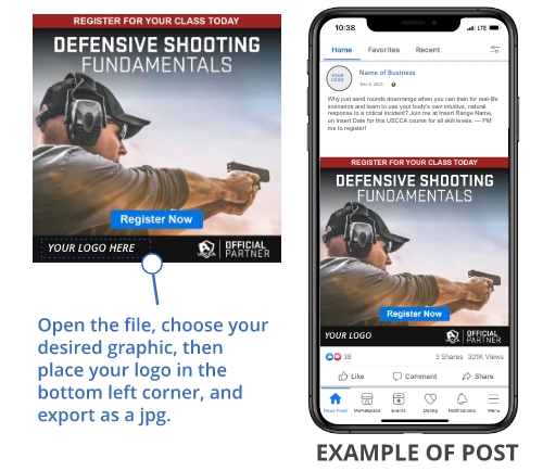 Example post shown on social media