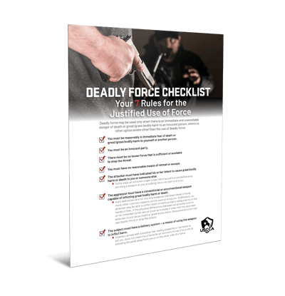 7 Rules For The Justified Use Of Force Checklist