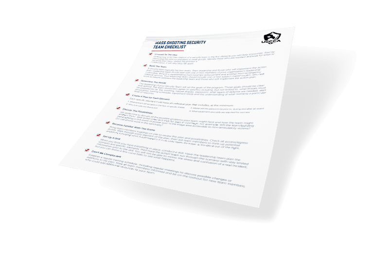 Mass Shooting Security Team Checklist